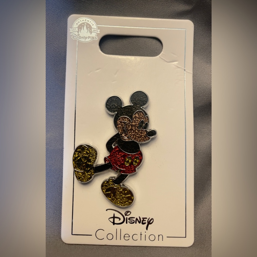 Peace Sign Printed Mickey Mouse Disney Pin